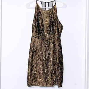 BCBG Gold mini dress